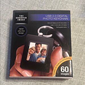 Sharper Image Black USB 2.0 Digital Photo Keychain
